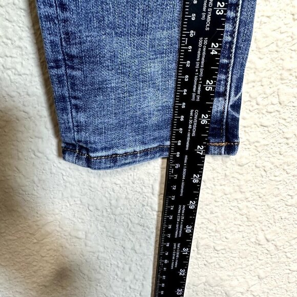 Aeropostale Jeans Men Size 30/30 Super Skinny Stretch Blue Ripped Distressed - Picture 3 of 7